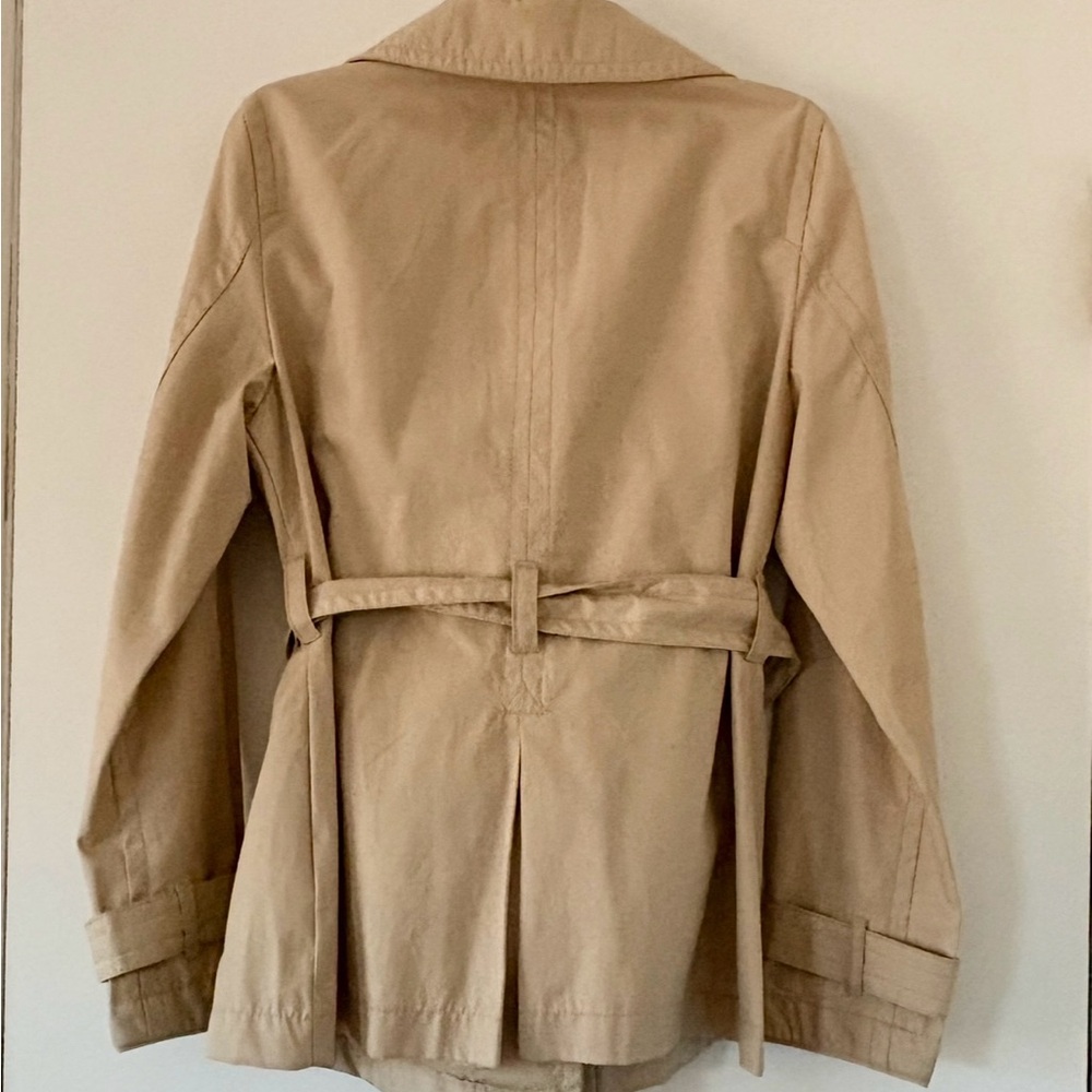 St John’s Bay Women’s Tan Medium Double Breasted All Weather Jacket With Belt - Picture 6 of 9